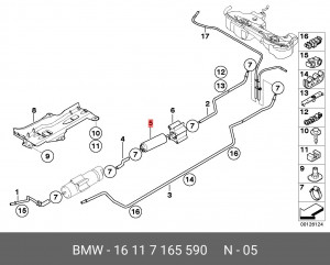 Насос электрический топливной системы 16 11 7 165 590 BMW