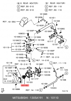 Термостат системы охлаждения 1305A191 MITSUBISHI