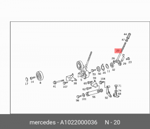 Натяжитель ролика ремня приводного A 102 200 00 36 MERCEDES BENZ