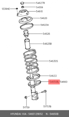 Амортизатор подвески 54651-29052 HYUNDAI KIA