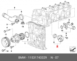 Фланец 11 53 1 743 329 BMW