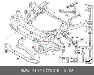 Сайлентблок 31 10 6 778 015 BMW