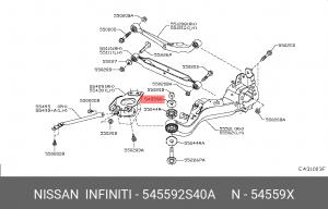 Шайба схода - развала 54559-2S40A NISSAN