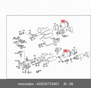 Фильтр топливный A 002 477 44 01 MERCEDES BENZ