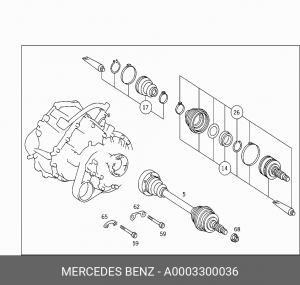 ШРУС A 000 330 00 36 MERCEDES BENZ