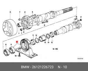 Опора карданного вала 26 12 1 226 723 BMW