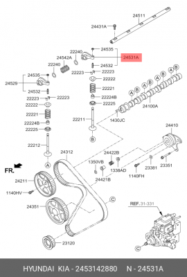 Коромысло - рокер клапана 2453142880 HYUNDAI KIA