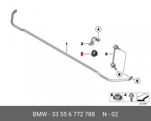 Втулка стабилизатора 33 55 6 772 788 BMW