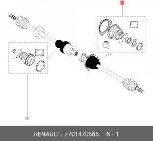 Пыльник ШРУСа 7701470566 RENAULT