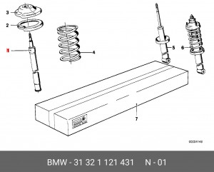 Амортизатор подвески 31 32 1 121 431 BMW