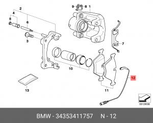 Датчик износа тормозных колодок 34 35 3 411 757 BMW