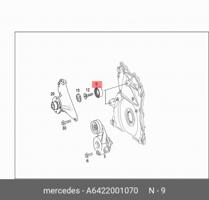 Ролик ремня приводного A6422001070 MERCEDES BENZ