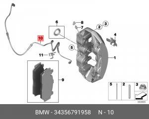 Датчик износа тормозных колодок 34 35 6 791 958 BMW
