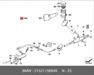 Цилиндр сцепления рабочий (ремкомплект) 21 52 1 158 849 BMW