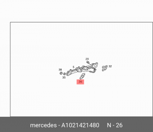 Прокладка коллектора ДВС A 102 142 14 80 MERCEDES BENZ