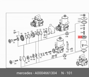 Фильтр масляный гидравлической системы A 000 466 13 04 MERCEDES BENZ