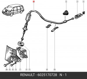 Трос сцепления 6025170728 RENAULT