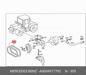 Ремень приводной A0069977792 MERCEDES BENZ