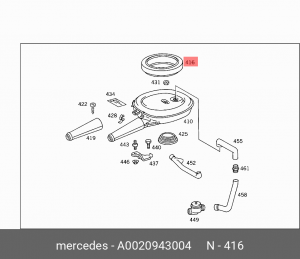 Фильтр воздушный A0020943004 MERCEDES BENZ