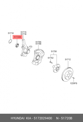 Подшипник ступицы колеса 5172029400 HYUNDAI KIA