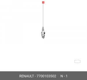 Свеча зажигания 7700103502 RENAULT