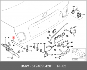 Амортизатор крышки багажника 51 24 8 254 281 BMW