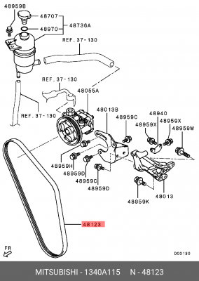 Ремень приводной 1340A115 MITSUBISHI