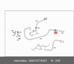 Фильтр топливный A 001 477 42 01 MERCEDES BENZ