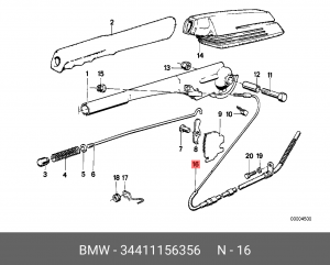 Трос ручного тормоза 34 41 1 156 356 BMW