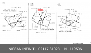 Ремень приводной 02117-81023 NISSAN
