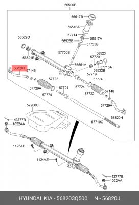 Наконечник рулевой тяги 568203Q500 HYUNDAI KIA