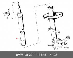 Амортизатор подвески 31 32 1 118 848 BMW