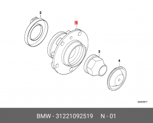 Подшипник ступицы колеса со ступицей (комплект) 31 22 1 092 519 BMW