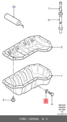 Прокладка сливной пробки 1005306 FORD