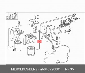 Фильтр топливный A 604 092 00 01 MERCEDES BENZ