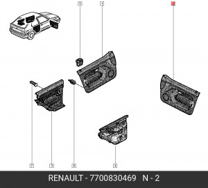 Амортизатор подвески 7700830469 RENAULT