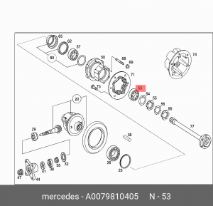 Подшипник A0079810405 MERCEDES BENZ