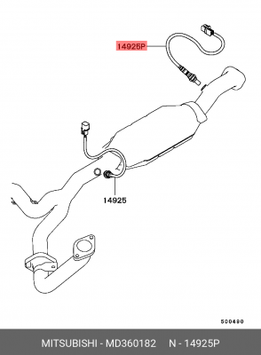 Датчик кислородный (лямбда-зонд) MD360182 MITSUBISHI