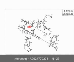 Фильтр топливный A 002 477 03 01 MERCEDES BENZ