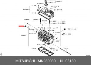 Сальник коленвала MN980030 MITSUBISHI