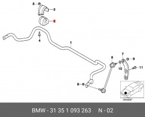 Втулка стабилизатора 31 35 1 093 263 BMW