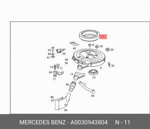 Фильтр воздушный A0030943804 MERCEDES BENZ