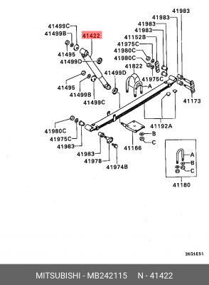 Амортизатор подвески MB242115 MITSUBISHI