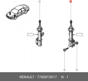 Амортизатор подвески 7700815917 RENAULT