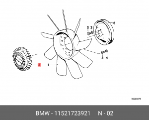 Вискомуфта системы охлаждения ДВС 11 52 1 723 921 BMW