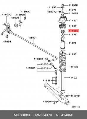 Сайлентблок - втулка рессоры MR554370 MITSUBISHI