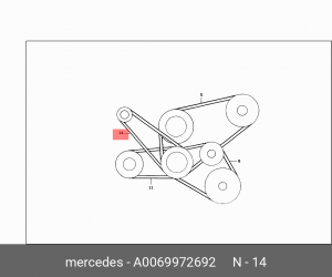 Ремень приводной A0069972692 MERCEDES BENZ