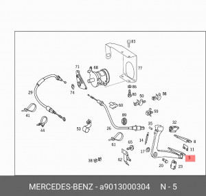 Педаль акселератора A9013000304 MERCEDES BENZ