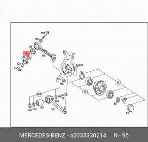 Сайлентблок A 203 333 02 14 MERCEDES BENZ