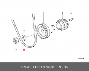 Ремень приводной 11 23 1 709 638 BMW